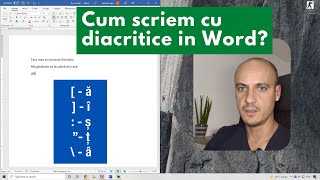 Cum scriem cu diacritice in Word  mini Tutorial Word Romana [upl. by Chadbourne]