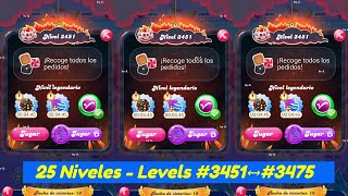 25 Levels 3451 ➡️ 3475  Candy Crush Saga 2024 😎👍🐉🎉👊 candycrushpinche64 [upl. by Anilosi]