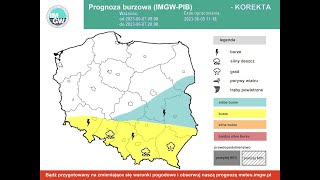 IMGWPIB Synoptyczna prognoza pogody dla Polski na 23 tydzień roku 51162023 r [upl. by Reimer]