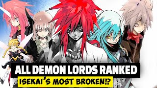 All 13 Demon LORDS RANKED Weakest to STRONGEST  That Time I Got Reincarnated as a Slime [upl. by Burchett555]