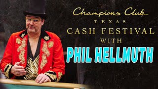 Live Cash Poker with Phil Hellmuth at Champions Club Texas Cash Festival  51025 NLPLO Mix [upl. by Cad]