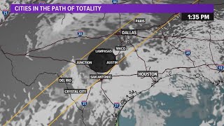 Solar eclipse forecast now looking promising for some spots in Texas [upl. by Gnagflow]