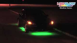 LEDGlow  Green LED Slimline Underglow Lights for Cars [upl. by Jori]