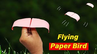 New Flying Bird Plane  How to Make a Bird With Paper that Flies Far [upl. by Lois360]