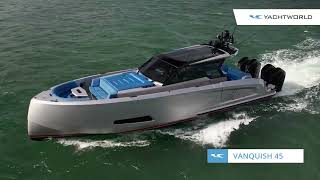 Vanquish VQ45 Aluminum Luxury Sports Cruiser Yacht Walkthrough [upl. by Attej353]