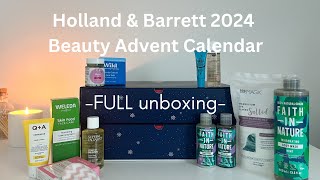 Holland amp Barrett Beauty Advent Calendar 2024 FULL unboxing [upl. by Yalc]