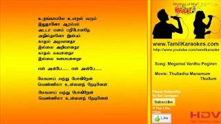 Megamai Vanthu Pogiran  Thulladha Manamum Thullum  Tamil Karaoke songs [upl. by Irpak765]