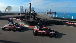 NCL Bliss GoKart racing and race track CruiseGetawayguy [upl. by Aurilia]