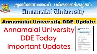 Annamalai University DDE December 2023 Exam Practical And Viva Schedule 👍 [upl. by Zoubek]