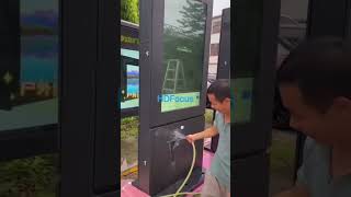 Waterproof Test Of IP65 Outdoor Kiosk HDFocus outdoor [upl. by Elleral381]