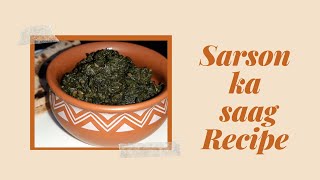 Sarson ka Saag Recipe  Punjabi Sarson ka Saag  Sarsonkasaag [upl. by Nomzed]