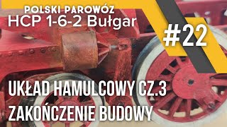 22 Parowóz HCP 162 quotBułgarquot budowa model kartonowy  układ hamulcowy cz 3 zakończenie budowy [upl. by Ahsiemal]