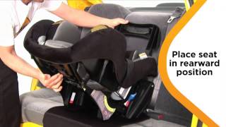 Sentinel Series II Convertible Car Seat RearwardFacing Installation [upl. by Tyra133]