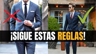 5 REGLAS al usar TRAJE que cualquier HOMBRE debe conocer [upl. by Naivat]