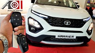 New Tata Harrier XZ Orcus White Colour  Price  Mileage  Features  Specs  Interior [upl. by Lerual]