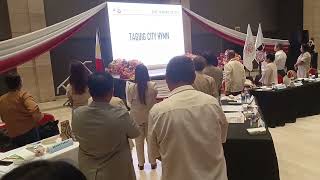 Taguig Hymn  Dr AP Zantua during 2023 Academic Council in the NEW Taguig City Convention Center [upl. by Akkina896]