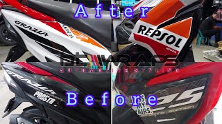 Honda Grazia REPSOL wrapping btwraps [upl. by Fulviah589]