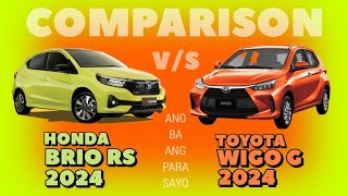 WIGO 2024 vs BRIO 2024  COMPARISON SPECS amp PRICE [upl. by Helbonia401]