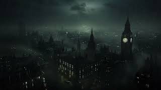 Victorian London Cityscape  Dark Academia Thunderstorm Ambience [upl. by Arimaj]