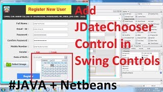 How to install add JDateChooser JCalendar Date Picker in netbeans IDE Swing [upl. by Silecara]