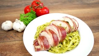 Poitrine de poulet farcie au pesto [upl. by Acinorrev]