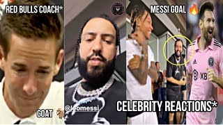 NY Red Bulls Coach Celebrity amp Miami fans Crazy Reactions to Messi Goal 🔥 [upl. by Enair]