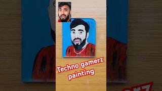 Techno Gamerz painting on the glass glasspanting viralshortvideo trending youtubeshorts techno [upl. by Woehick]