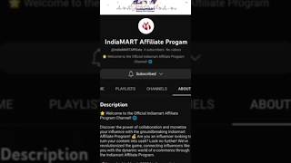 Indiamart affiliate program indiamart affiliatemarketing [upl. by Nhor366]