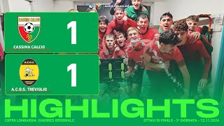 Cassina Calcio  ACOS Treviglio 11  Gol amp Highlights  Coppa Lombardia Juniores Regionale 202425 [upl. by Conchita478]