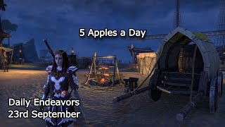 5 Apples a Day  Daily Endeavors Walkthrough  ESO 23rd September [upl. by Pooley]