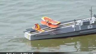 RC Aircraft Carrier Launches RC Airplane [upl. by Ettevi]