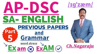 AP DSC SA ENGLISH  Content  previous papers and grammardsc tet [upl. by Enehpets]