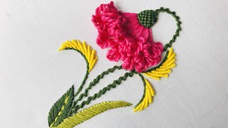 Enchanting Stunning Carnation Flower Embroidery  Hand Embroidery  Embroidery For Pillow Cases [upl. by Pelpel]