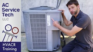 Reading the Rating Plates of an Air Conditioner Size Refrigerant Pressure Electrical [upl. by Sacram792]