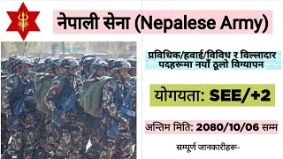 नेपाली सेनामा फेरि ठूलो संख्यामा विज्ञापन खुल्यो  Nepal army amaldar karmachari Nepal Army Vacancy [upl. by Aicinod984]