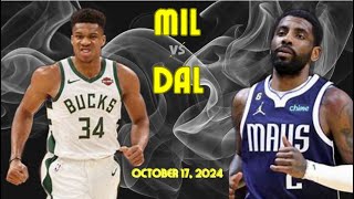 Dallas Mavericks vs Milwaukee Bucks Full Game Highlights  October 17  NBA Pre Season [upl. by Orrocos]