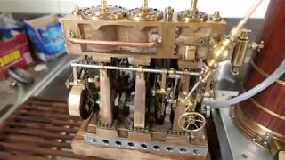 Triple Expansion Model Engine on Steam 1 of 2 [upl. by Thurber]