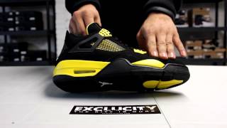 Air Jordan IV quotThunderquot Unboxing Video at Exclucity [upl. by Tiffanie580]