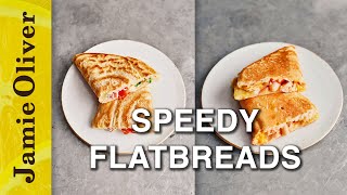 Speedy Flatbreads  Jamie Oliver  ONE  Monday 830pm Channel 4 UK [upl. by Rolyab]