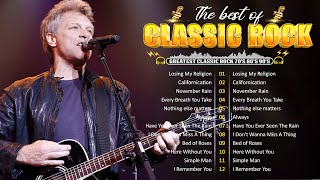 Top 100 Classic Rock Songs Of All Time🔥ACDCDef Leppard Guns N Roses Bon JoviPink Floyd Quee [upl. by Eylloh215]