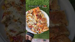 Half calzene pizza pizza streetfood food foodie pizzalover viralvideo youtubeshorts trending [upl. by Nita]