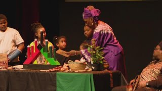 Kwanzaa celebrations happening at DuSable Black History Museum [upl. by Aikin]