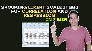 Grouping Likert scale items for correlation and regression tests with interpretation [upl. by Jonie]