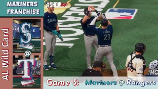 AL Wild Card Game 3  Mariners  Rangers Full Game No Commentary [upl. by Goss436]