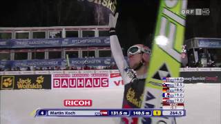 Martin Koch Sprung 06012011 Bischofshofen 1405m ORF HD [upl. by Fabe]