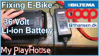 Fixing 36V Electric Bike Battery from Biltema Coop amp THansen  1118 [upl. by Sucramraj]