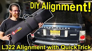 DIY L322 ALIGNMENT  Using a QuickTrick Wheel Alignment Kit on my Supercharged Range Rover [upl. by Aix]