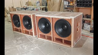 Fabricación de subwoofer doble 15 pulgadas [upl. by Aliuqaj]