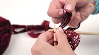 How to knit with Schachenmayr Frilly yarn [upl. by Gaultiero75]