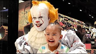 Pennywise Terrorizes Audiences Again Mall Prank and Store Raid New Era Caps [upl. by Moonier]